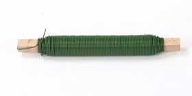 Drut na kołku, florystyczny zielony 0.7 - 100g