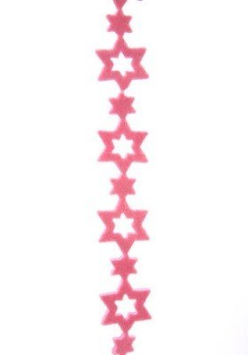 Girlanda filcowa gwiazdki fuksja szerokość  4 cm długość 180 cm
